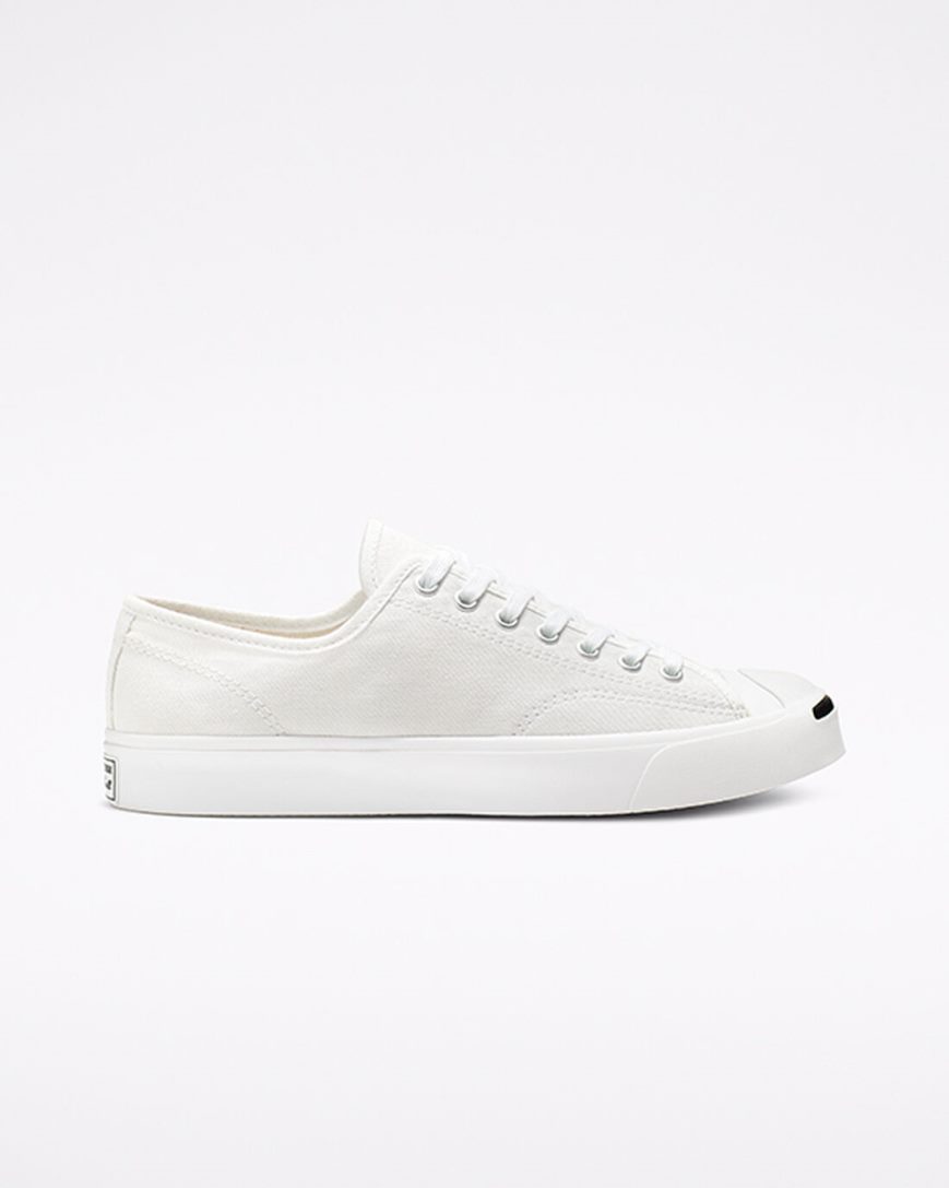 Men\'s Converse Jack Purcell Canvas Low Top Shoes White / Black | AU C98E4T